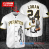Pittsburgh Pirates x Wolverine Logan with Trophy Custom Baseball Jersey White
