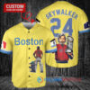 Red Sox Luke Skywalker Star Wars Trophy Baseball Jersey Gold-Light Blue
