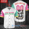 San Diego Padres Jack Skellington Sally World Series Trophy Baseball Jersey White V2