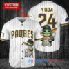 San Diego Padres x Baby Yoda Star Wars The Mandalorian with Trophy Custom Baseball Jersey White