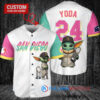 San Diego Padres x Baby Yoda Star Wars The Mandalorian with Trophy Custom Baseball Jersey White City Connect