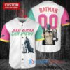 San Diego Padres x DC Comics Batman The Dark Knight with Trophy Custom Baseball Jersey White City Connect