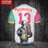San Diego Padres x Friday the 13th Jason Voorhees Halloween with World Series Trophy Custom Baseball Jersey White City Connect