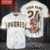 San Diego Padres x Limited Edition with World Series Trophy Custom Baseball Jersey White