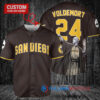 San Diego Padres x Lord Voldemort Harry Potter with Trophy Custom Baseball Jersey Brown