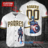 San Diego Padres x Marvel Captain America Steve Rogers Baseball Jersey White V2
