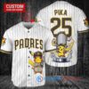 San Diego Padres x Pikachu Pokemon with Trophy Custom Baseball Jersey White