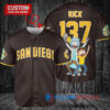 San Diego Padres x Rick and Morty with Trophy Custom Baseball Jersey Brown