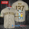 San Diego Padres x Rick and Morty with Trophy Custom Baseball Jersey Tan