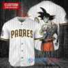 San Diego Padres x Son Goku Kakarot Super Saiyan Dragon Ball Z with Trophy Baseball Jersey White