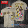 San Diego Padres x SpongeBob SquarePants with Trophy Custom Baseball Jersey Tan