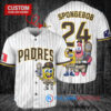 San Diego Padres x SpongeBob SquarePants with Trophy Custom Baseball Jersey White
