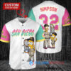 San Diego Padres x The Simpsons Bart Simpson, Homer Simpson, Lisa Simpson with Trophy Custom Baseball Jersey White City Connect