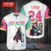 San Diego Padres x Thor Marvel with Trophy Custom Baseball Jersey White City Connect
