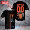 San Francisco Giants x DC Comics Batman The Dark Knight with Trophy Custom Baseball Jersey Black