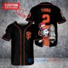 San Francisco Giants x Dr Seuss with World Series Trophy Custom Baseball Jersey Black