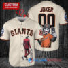 San Francisco Giants x Joker DC Comics with Trophy Custom Baseball Jersey Cream
