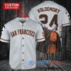 San Francisco Giants x Lord Voldemort Harry Potter with Trophy Custom Baseball Jersey Gray