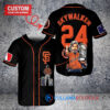 San Francisco Giants x Luke Skywalker Star Wars with Trophy Custom Baseball Jersey Black