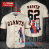 San Francisco Giants x Marvel Spiderman with Trophy Custom Baseball Jersey Cream