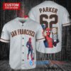 San Francisco Giants x Marvel Spiderman with Trophy Custom Baseball Jersey Gray