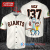 San Francisco Giants x Rick and Morty with Trophy Custom Baseball Jersey Cream