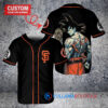San Francisco Giants x Son Goku Kakarot Super Saiyan Dragon Ball Z with Trophy Baseball Jersey Black