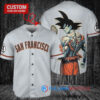 San Francisco Giants x Son Goku Kakarot Super Saiyan Dragon Ball Z with Trophy Baseball Jersey Gray