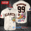 San Francisco Giants x SpongeBob SquarePants with Trophy Custom Baseball Jersey Cream