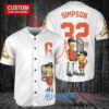 San Francisco Giants x The Simpsons Bart Simpson, Homer Simpson, Lisa Simpson with Trophy Custom Baseball Jersey White City Connect