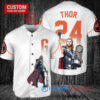 San Francisco Giants x Thor Marvel with Trophy Custom Baseball Jersey White City Connect