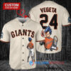 San Francisco Giants x Vegeta Super Saiyan Dragon Ball Z with Trophy Custom Baseball Jersey Cream