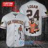 San Francisco Giants x Wolverine Logan with Trophy Custom Baseball Jersey Gray