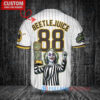 SD Padres Beetlejuice Halloween World Series Trophy Baseball Jersey White V2