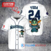 Seattle Mariners Baby Yoda Star Wars Mandalorian Trophy Baseball Jersey White