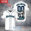 Seattle Mariners Jack Skellington Sally World Series Trophy Baseball Jersey White