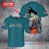 Seattle Mariners Son Goku Super Saiyan Dragon Ball Z Baseball Jersey Aqua