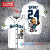 Seattle Mariners x Baby Groot Marvel Guardians Of The Galaxy with Trophy Custom Baseball Jersey White