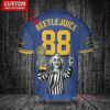 Seattle Mariners x Beetlejuice Halloween with World Series Trophy Custom Baseball Jersey Royal City Connect