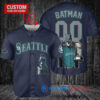 Seattle Mariners x DC Comics Batman The Dark Knight with Trophy Custom Baseball Jersey Royal