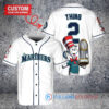 Seattle Mariners x Dr Seuss with World Series Trophy Custom Baseball Jersey White