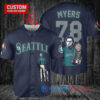 Seattle Mariners x Halloween Michael Myers with Trophy Custom Baseball Jersey Royal