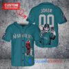Seattle Mariners x Joker DC Comics with Trophy Custom Baseball Jersey Aqua