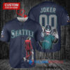 Seattle Mariners x Joker DC Comics with Trophy Custom Baseball Jersey Royal