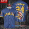 Seattle Mariners x Limited Edition with World Series Trophy Custom Baseball Jersey Royal City Connect