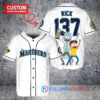 Seattle Mariners x Rick and Morty with Trophy Custom Baseball Jersey White
