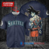 Seattle Mariners x Son Goku Kakarot Super Saiyan Dragon Ball Z with Trophy Baseball Jersey Navy