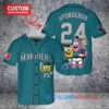 Seattle Mariners x SpongeBob SquarePants with Trophy Custom Baseball Jersey Aqua