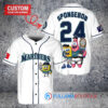 Seattle Mariners x SpongeBob SquarePants with Trophy Custom Baseball Jersey White