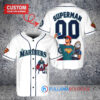 Seattle Mariners x Superman DC Comics with Trophy Custom Baseball Jersey White